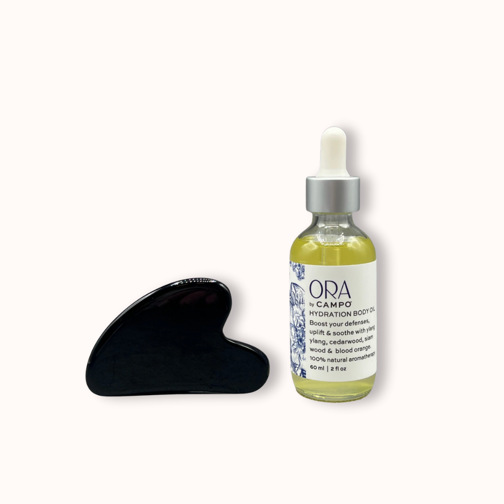 ORA Method™ Gua Sha and Hydration Body Oil Set